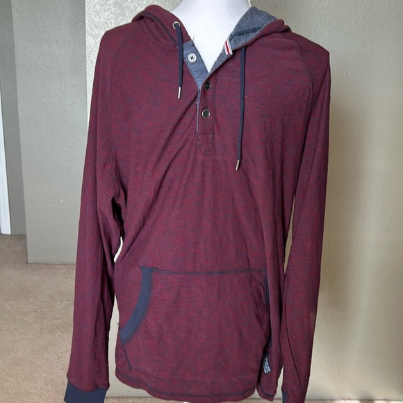 Flag & Anthem men’s hoodie, size large, maroon and gray - Picture 1 of 9
